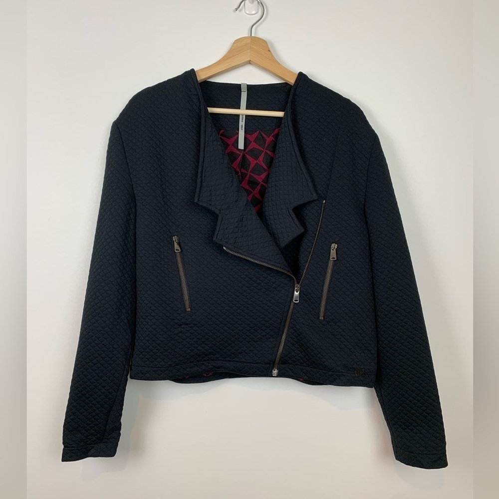 Cop. Copine Pinocchio Quilted Jacket Black Sz Medium Short Perfecto Style Grunge